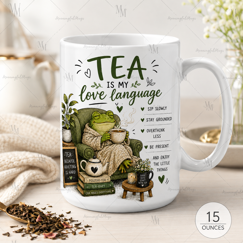 Tea Is My Love Language Frog Mug
