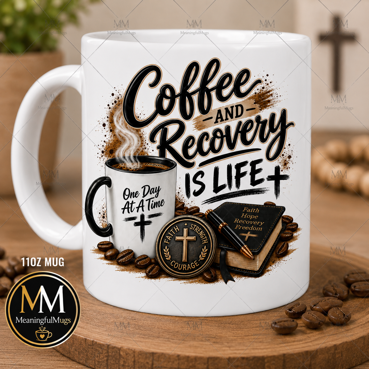 Coffee and Recovery Is Life –  Ceramic Mug