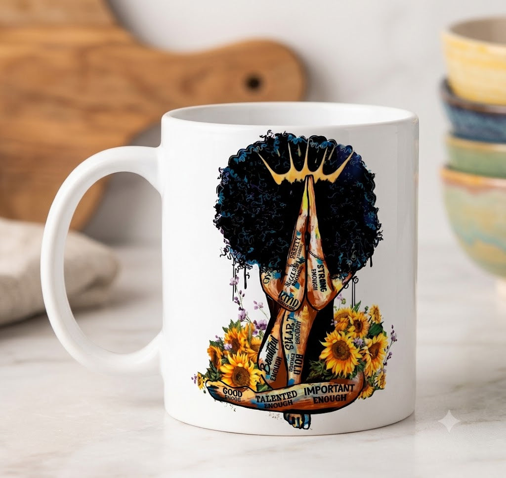 Strong Inspirational Afro Woman Mug – 11 oz