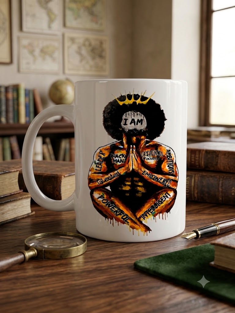 Strong Inspirational Afro Man Mug – 11 oz