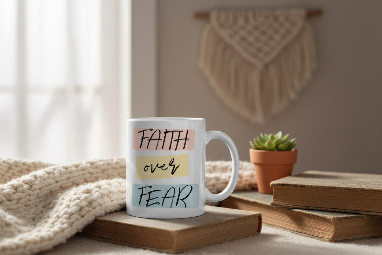 Faith Over Fear Mug Mockup