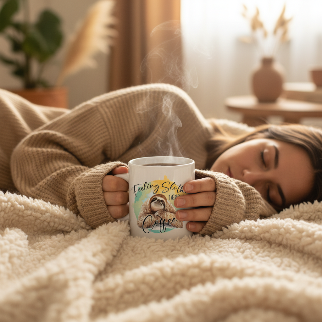 Feeling Slothee cozy morning scene