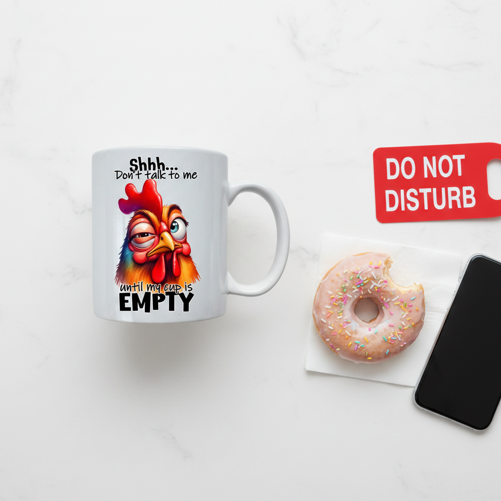 Funny flat lay with Do Not Disturb sign