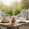 Do I Look Like a Morning Person mug - outdoor patio mockup