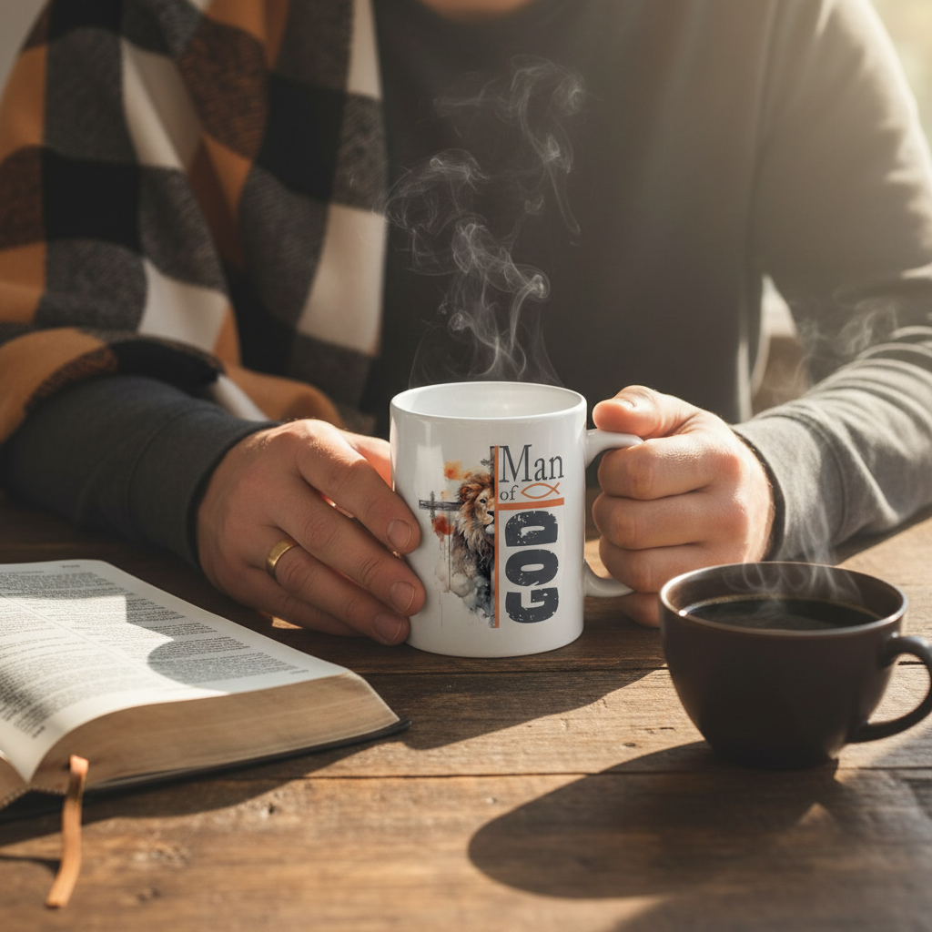 Man of God morning devotion scene