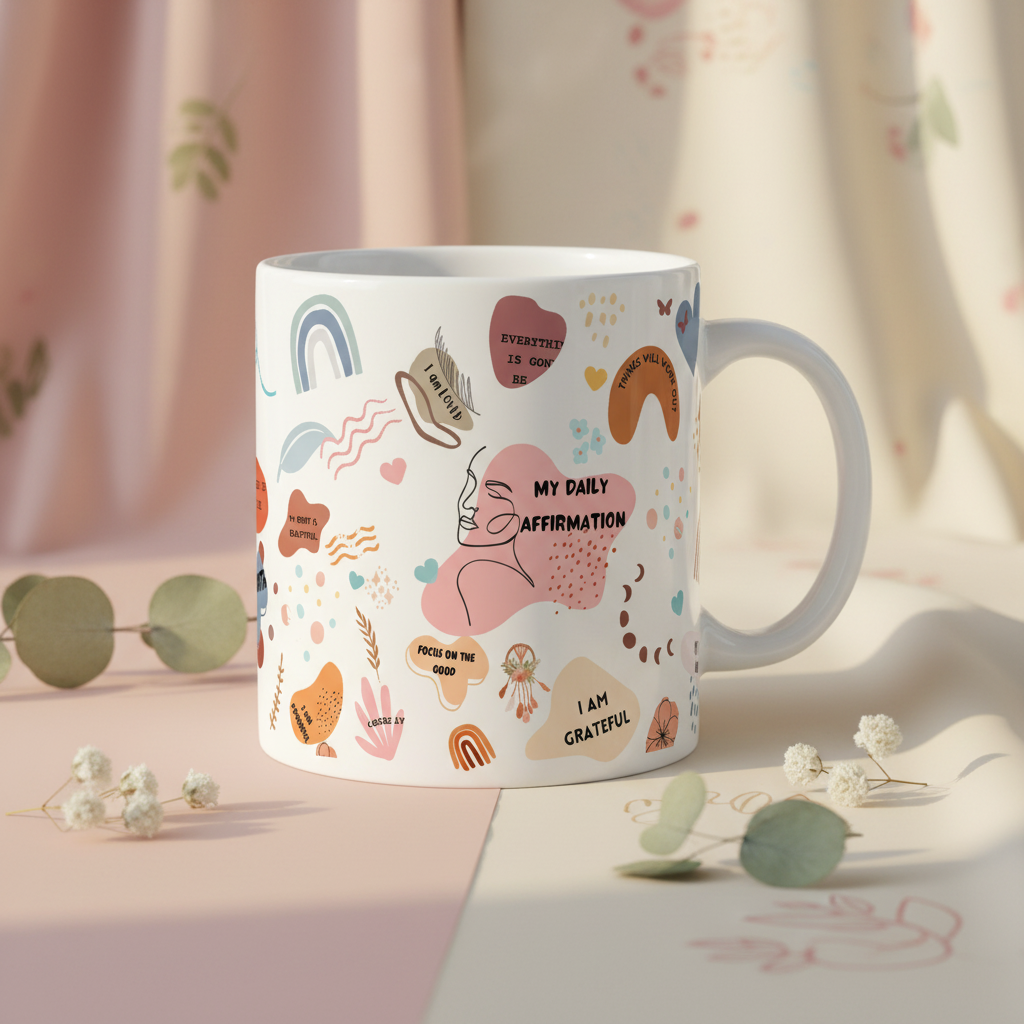 My Daily Affirmation Mug - Clean White Print